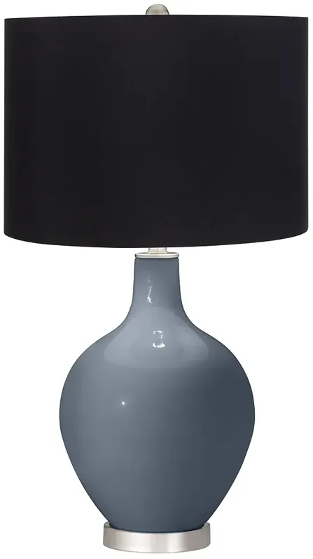 Granite Peak Black Shade Ovo Table Lamp