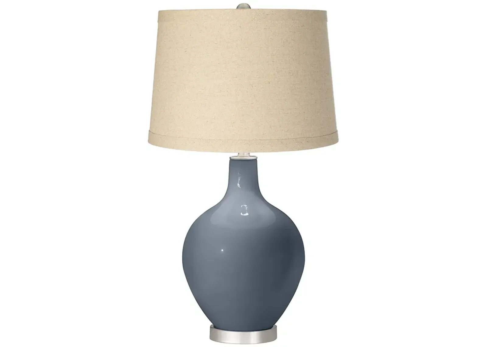 Granite Peak Oatmeal Linen Shade Ovo Table Lamp