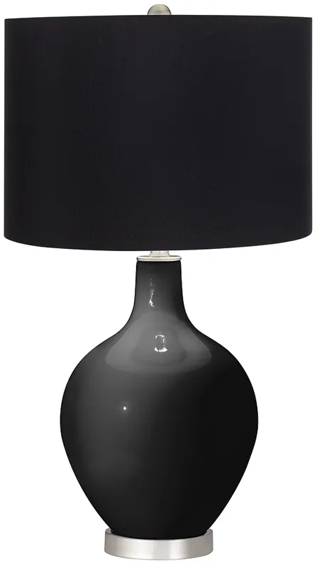 Tricorn Black Black Shade Ovo Table Lamp