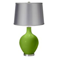 Rosemary Green - Satin Light Gray Shade Ovo Table Lamp