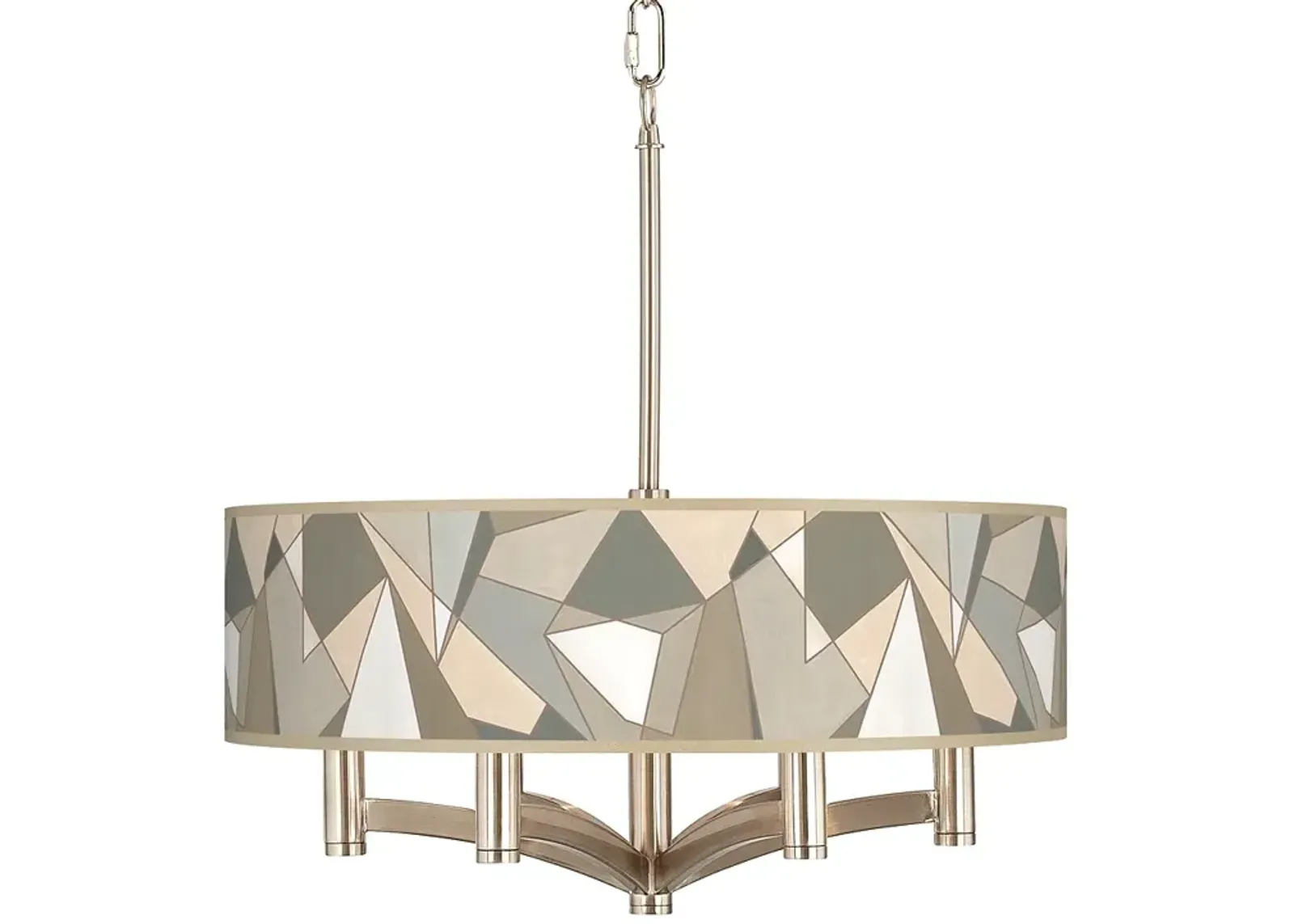 Modern Mosaic I Ava 6-Light Nickel Pendant Chandelier