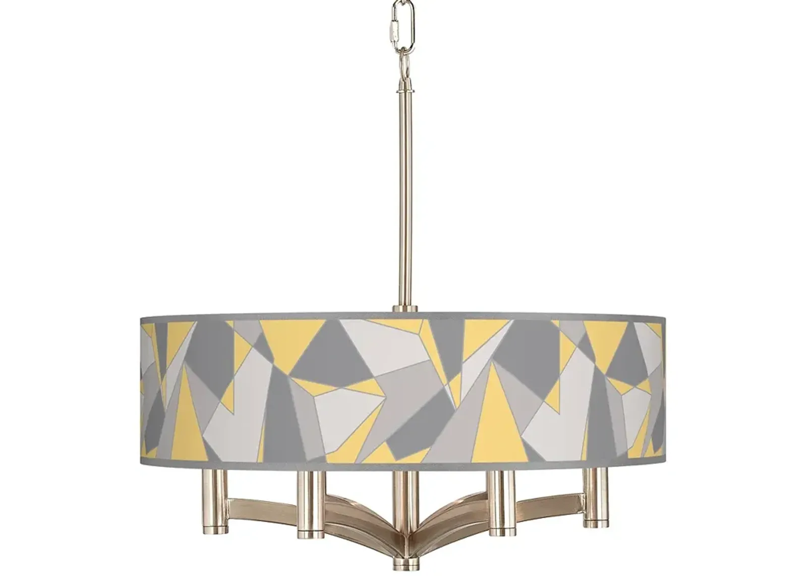 Modern Mosaic II Ava 6-Light Nickel Pendant Chandelier