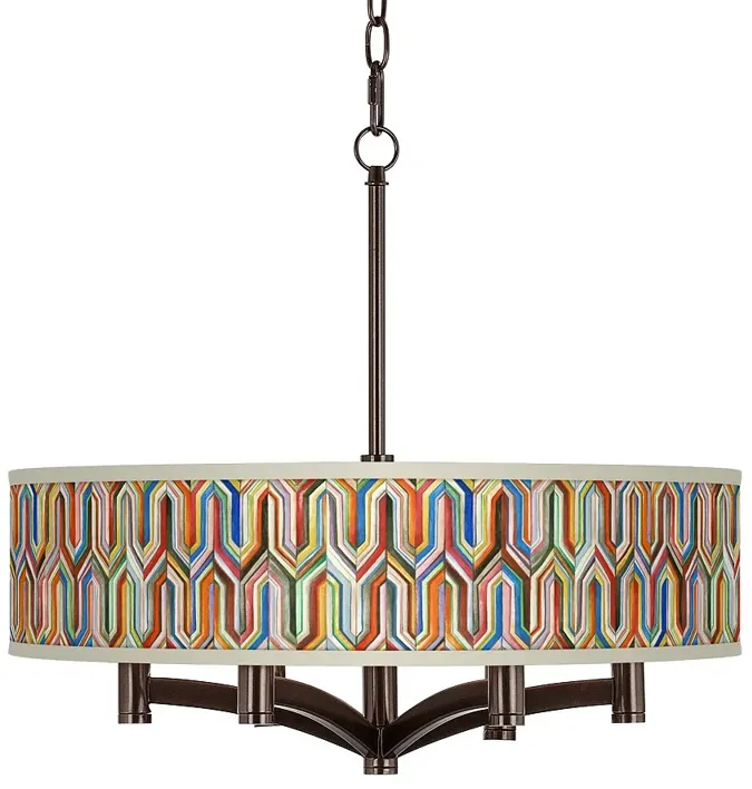 Synthesis Ava 6-Light Bronze Pendant Chandelier