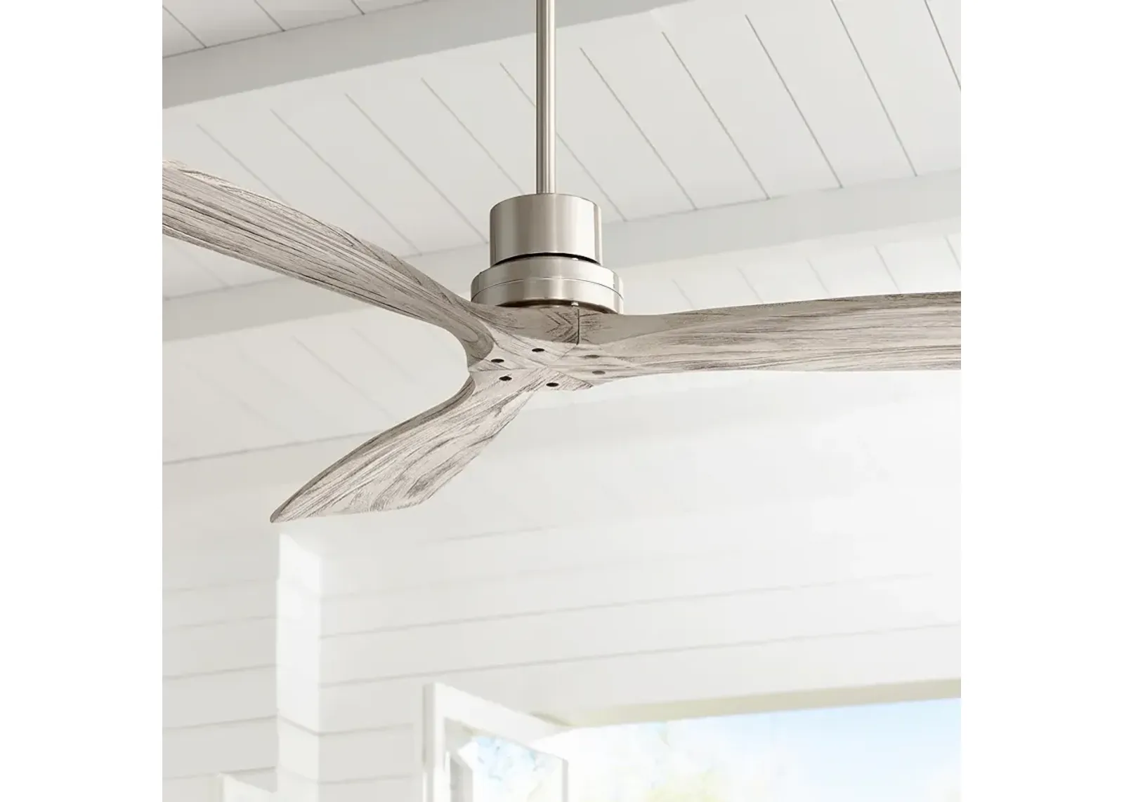 52" Casa Delta DC Nickel and Gray Indoor Ceiling Fan with Remote