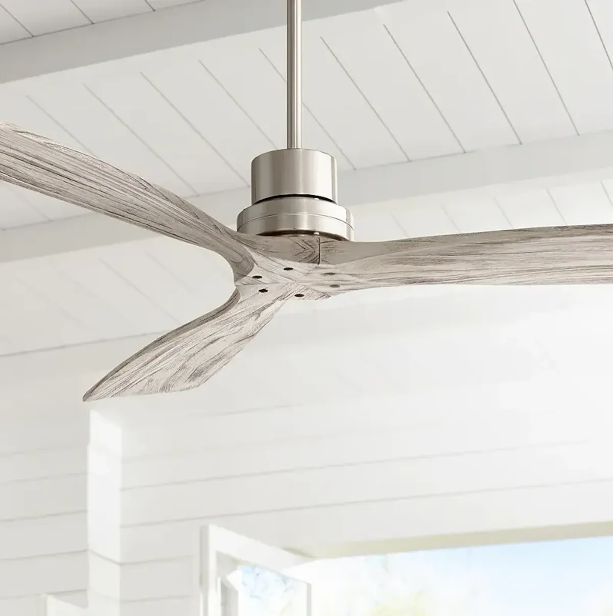 52" Casa Delta DC Nickel and Gray Indoor Ceiling Fan with Remote