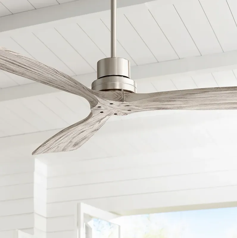 52" Casa Delta DC Nickel and Gray Indoor Ceiling Fan with Remote