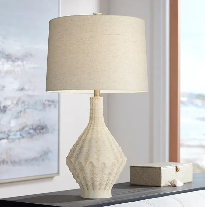 360 Lighting Destin Clam 29" Coastal Contemporary Table Lamp
