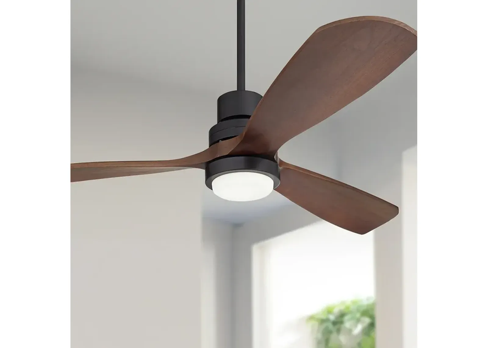 52" Casa Delta DC Dark Walnut Outdoor CCT LED Ceiling Fan with Remote