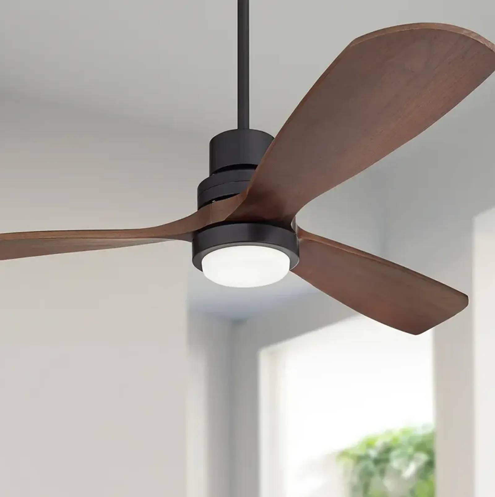 52" Casa Delta DC Dark Walnut Outdoor CCT LED Ceiling Fan with Remote