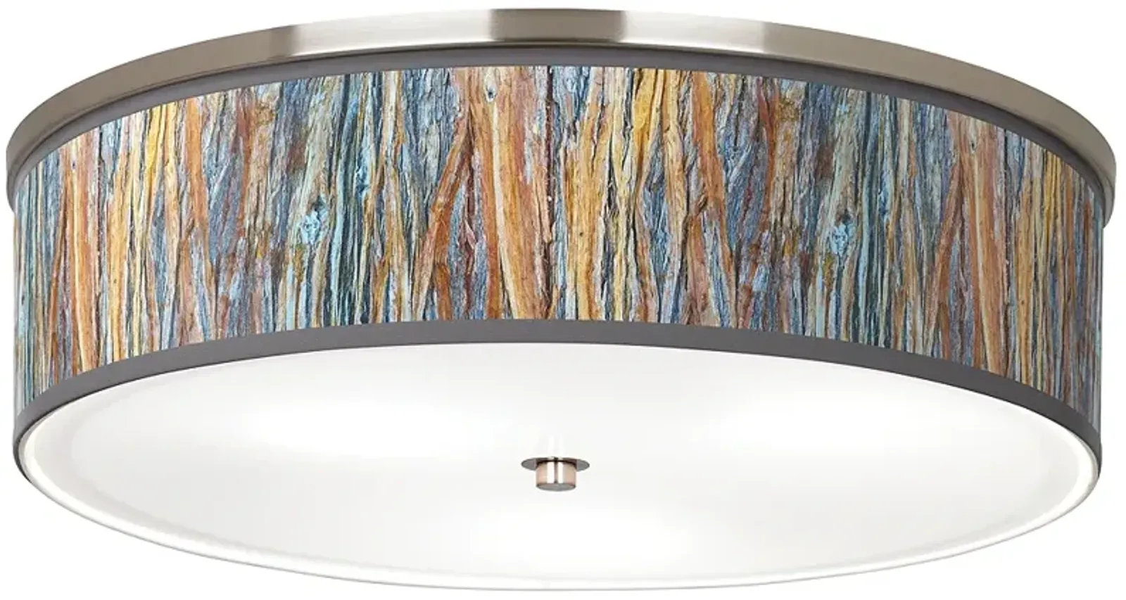 Striking Bark Giclee Nickel 20 1/4" Wide Ceiling Light