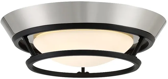 George Kovacs Beam me up! 11-inch LED Brushed Nickel Flush Mount