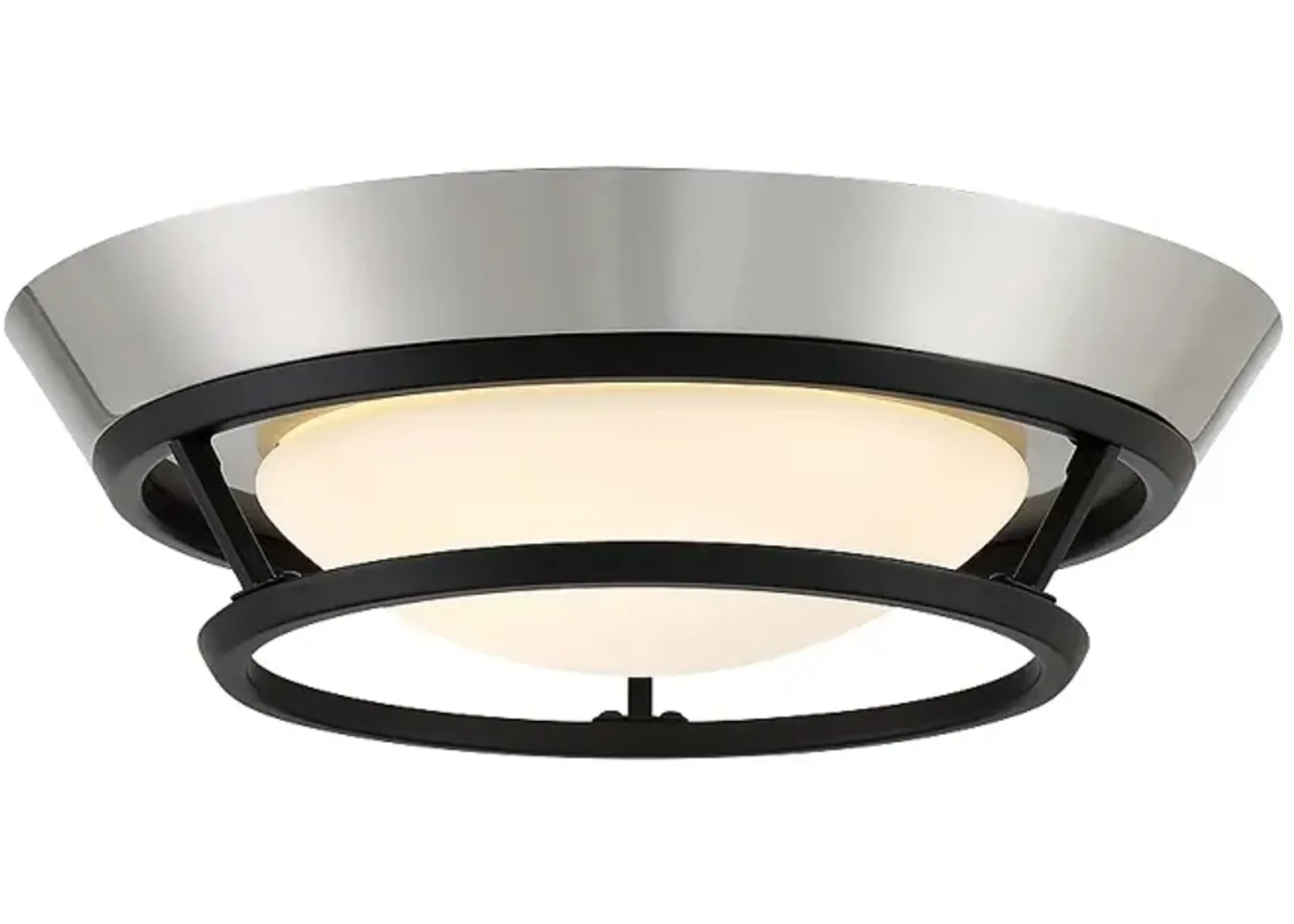 George Kovacs Beam me up! 11-inch LED Brushed Nickel Flush Mount