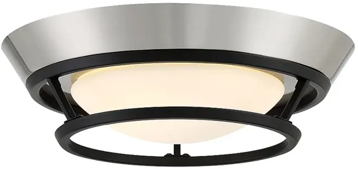 George Kovacs Beam me up! 11-inch LED Brushed Nickel Flush Mount