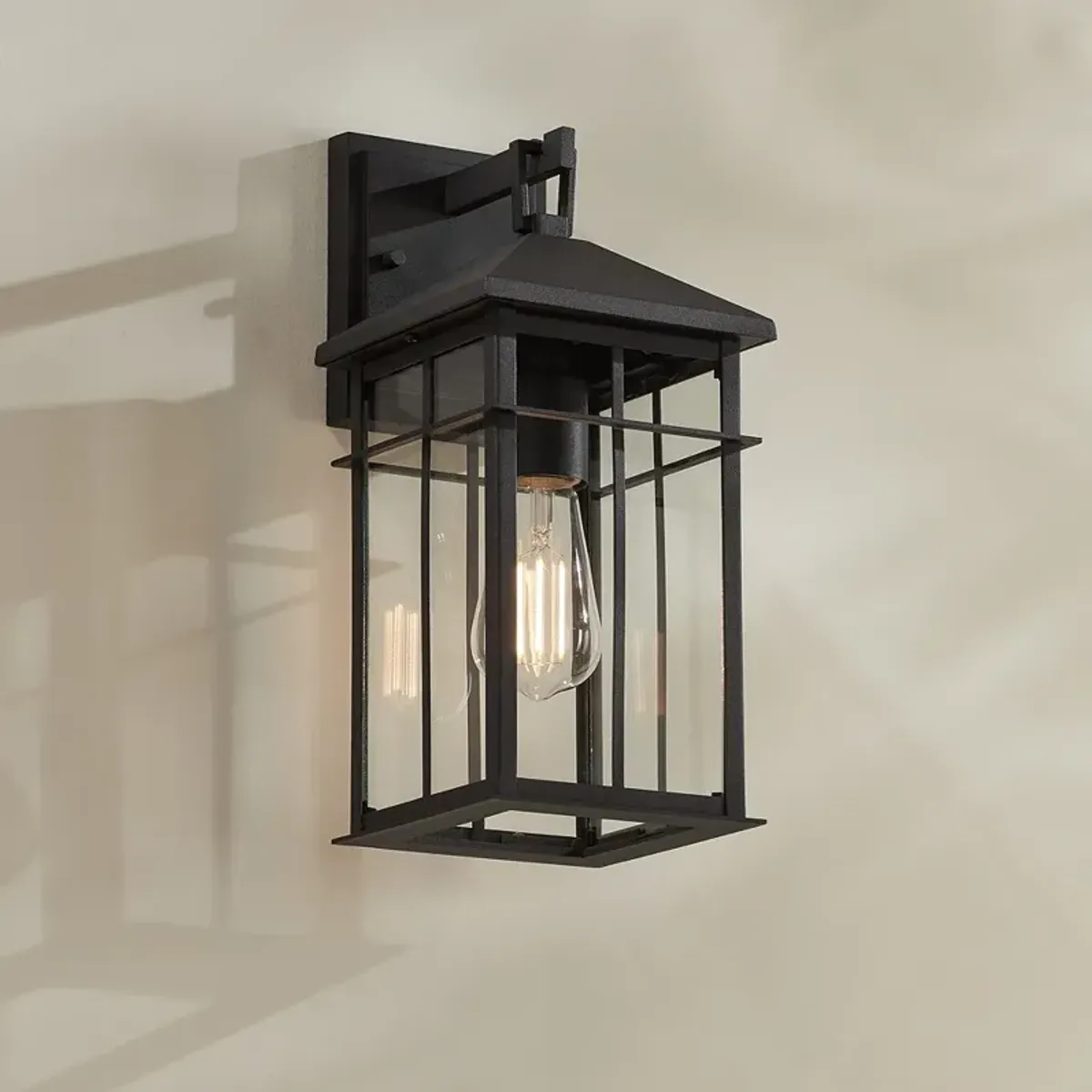 Bernal 13 1/2" High Sand Black Outdoor Wall Light