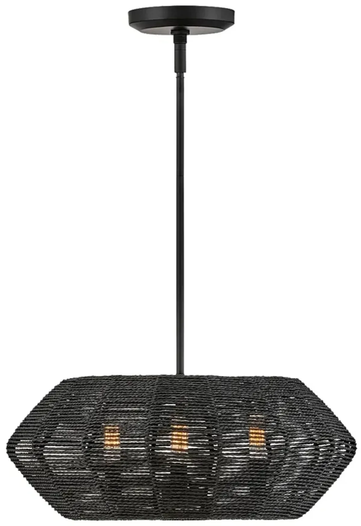 Hinkley Luca 21 1/4" Wide Modern Black Woven Drum Chandelier