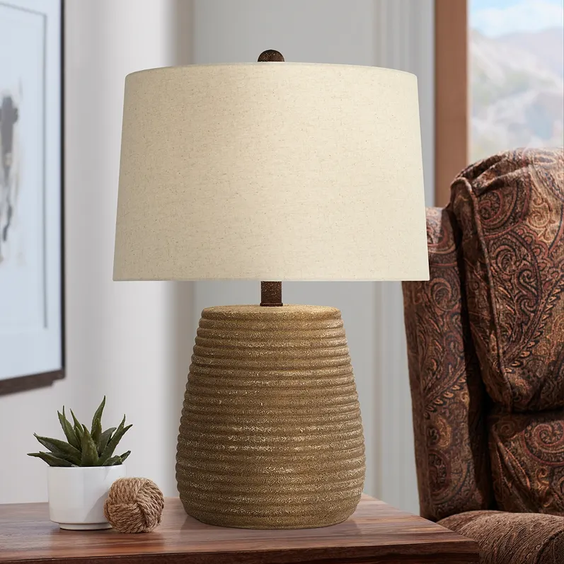360 Lighting Sandstone 23" High Rustic Ceramic Table Lamp