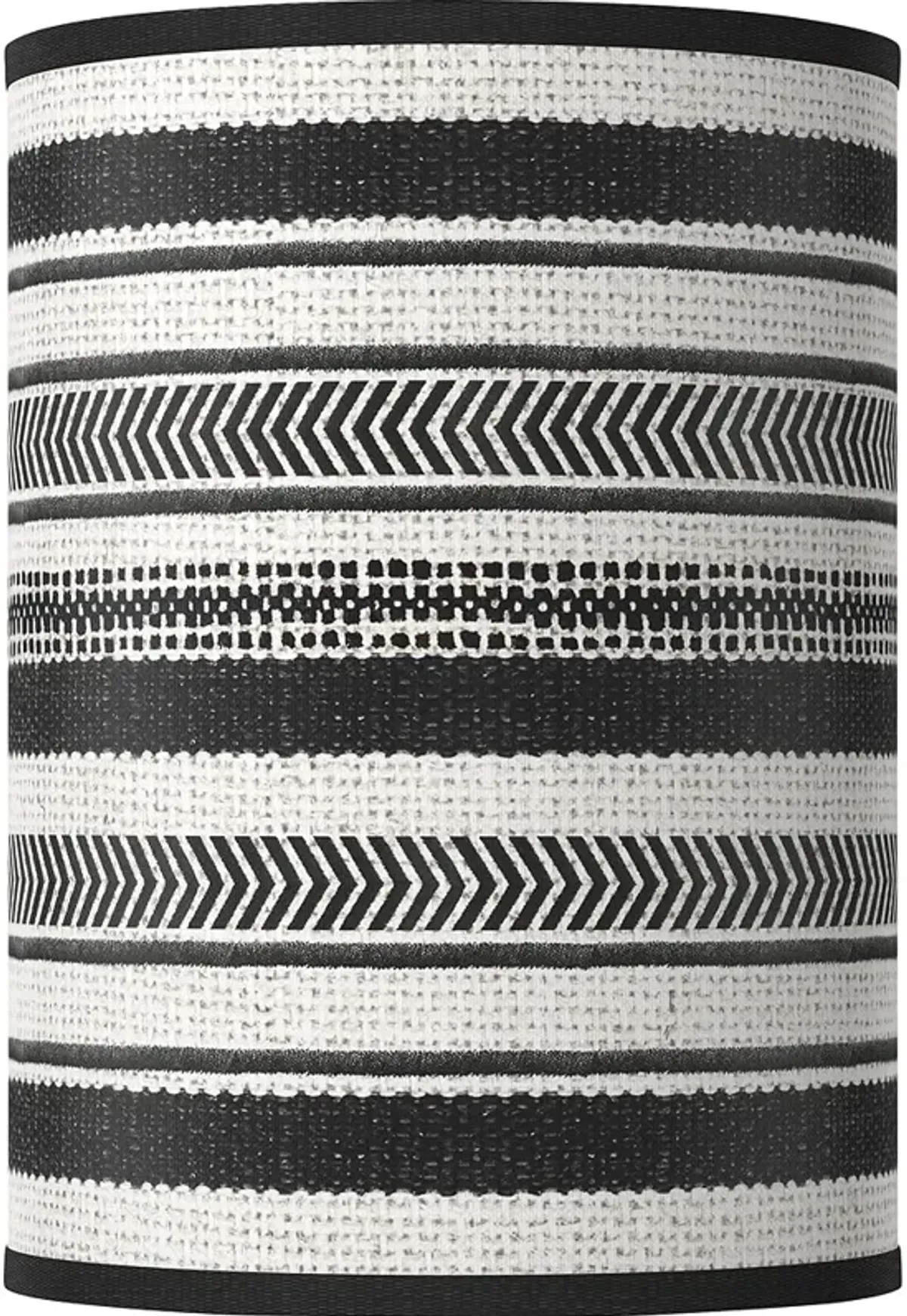 Stripes Noir Giclee Round Cylinder Lamp Shade 8x8x11 (Spider)