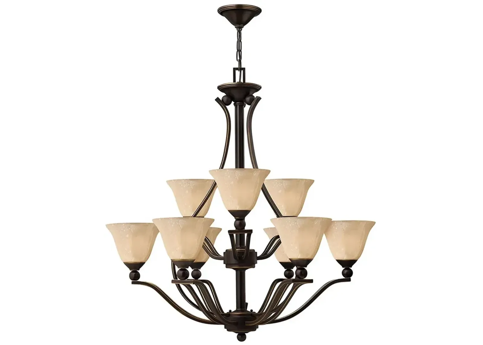 Chandelier Bolla-Large Two Tier-Olde Bronze