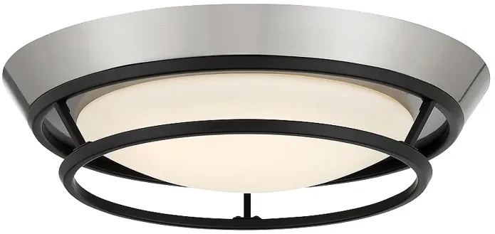 George Kovacs Beam me up! LED Coal and Brushed Nickel Flush Mount