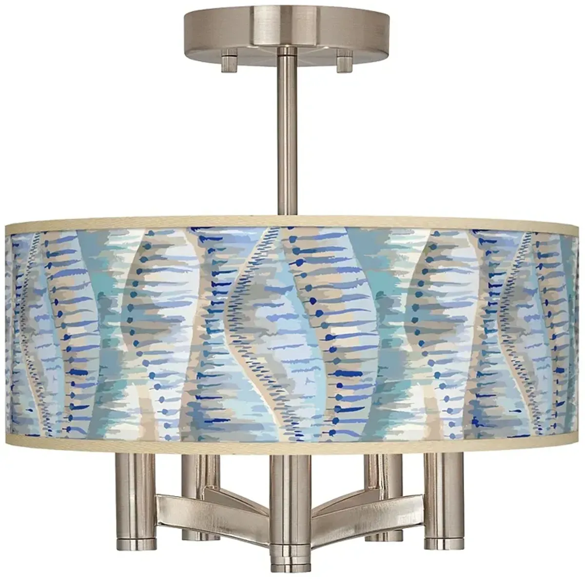 Siren Ava 5-Light Nickel Ceiling Light