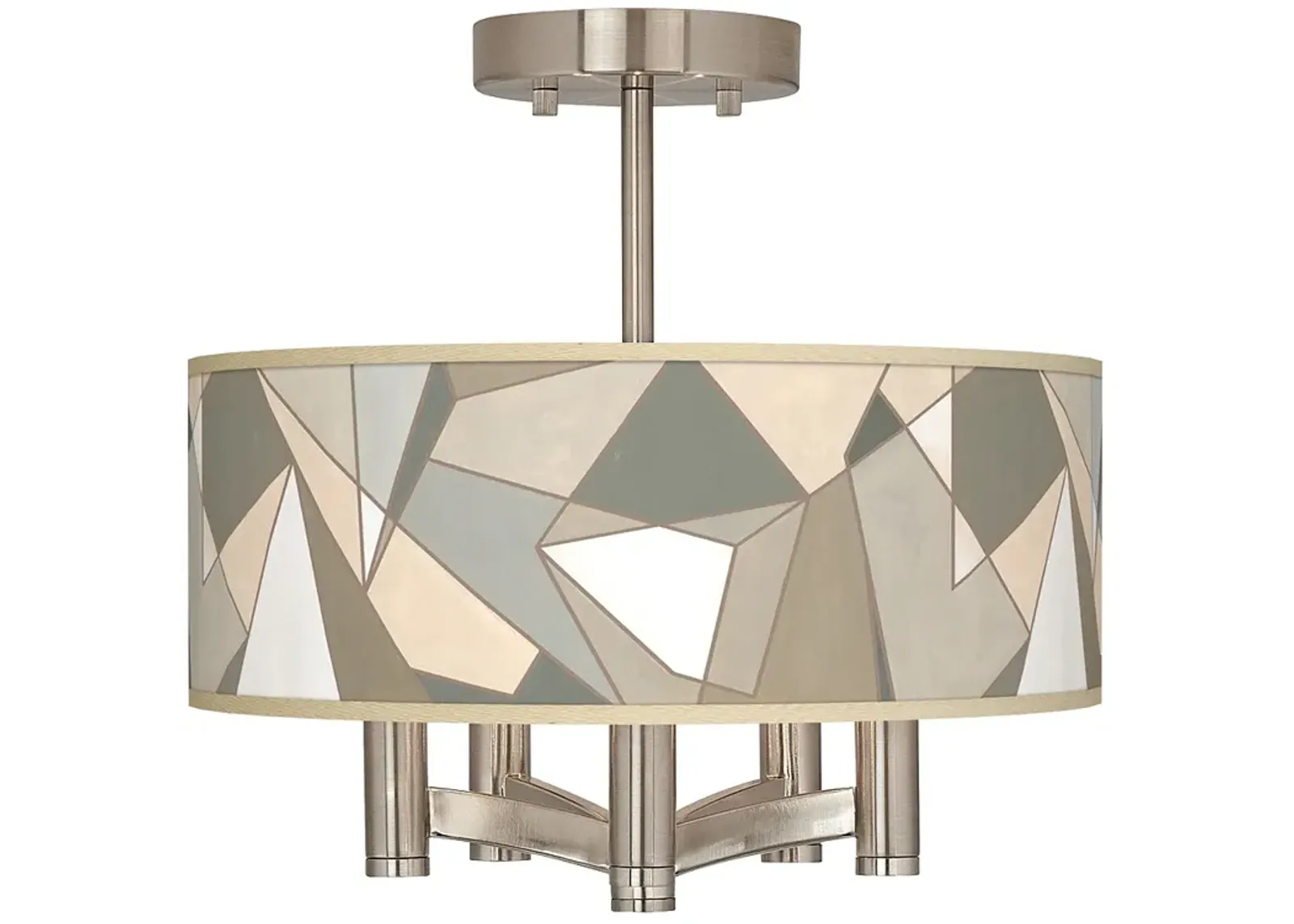 Modern Mosaic I Ava 5-Light Nickel Ceiling Light