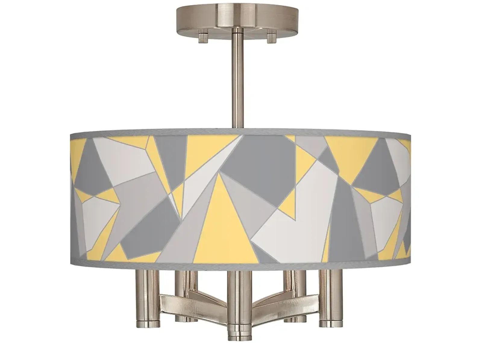 Modern Mosaic II Ava 5-Light Nickel Ceiling Light