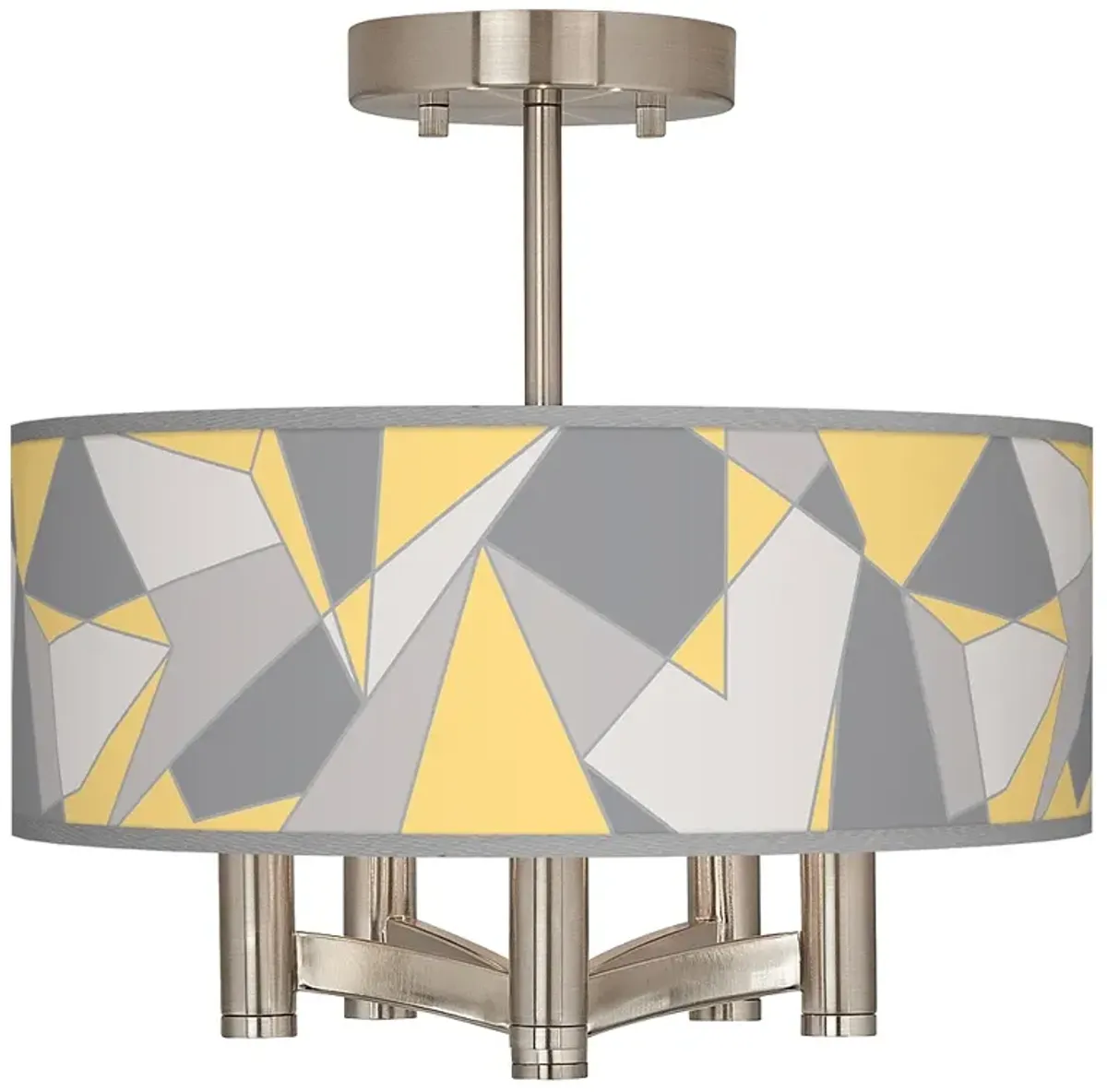 Modern Mosaic II Ava 5-Light Nickel Ceiling Light