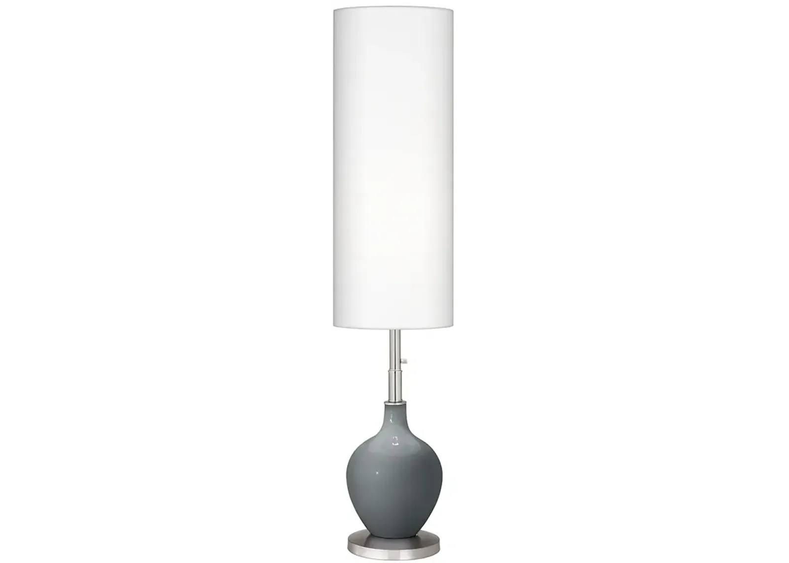 Color Plus Ovo 59" High Modern Software Gray Floor Lamp