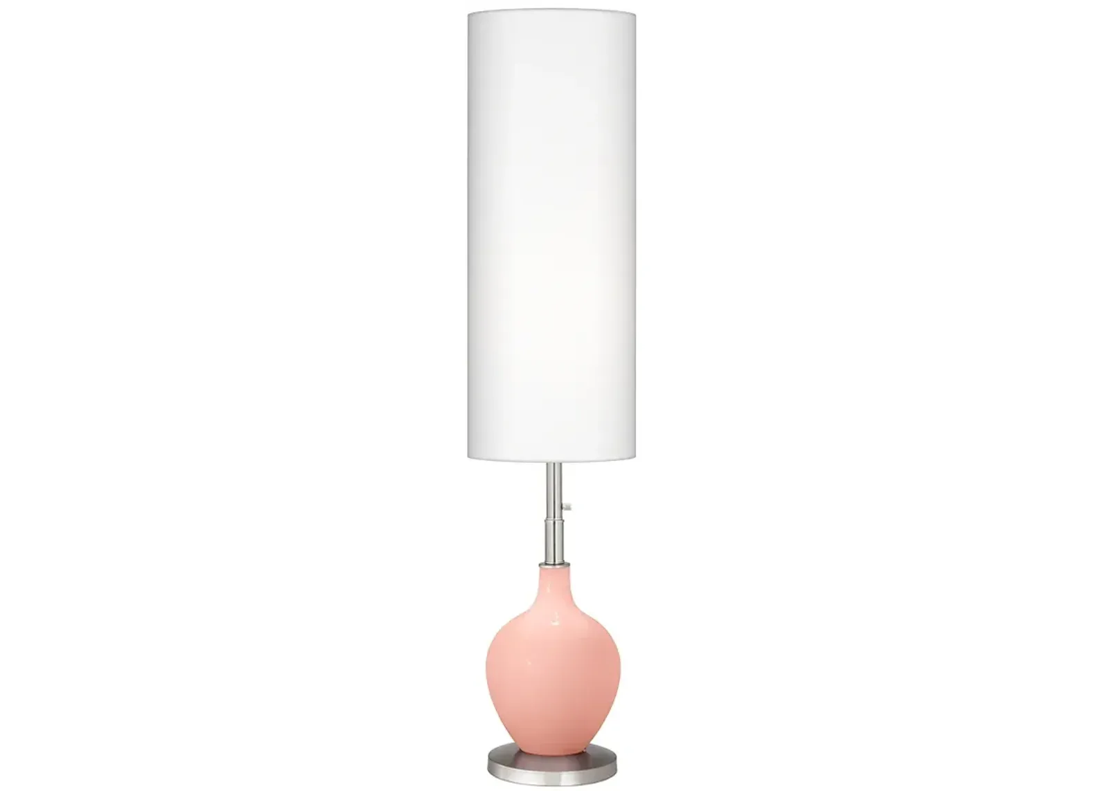 Color Plus Ovo 60" High Modern Glass Rose Pink Floor Lamp