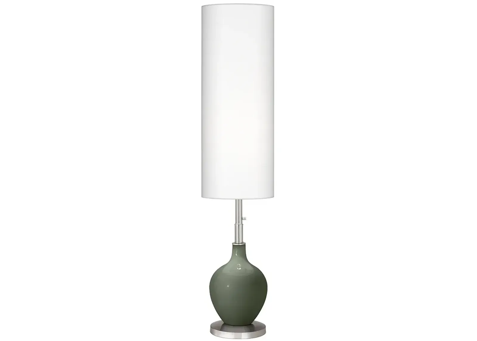 Color Plus Ovo 60" High Modern Deep Lichen Green Floor Lamp