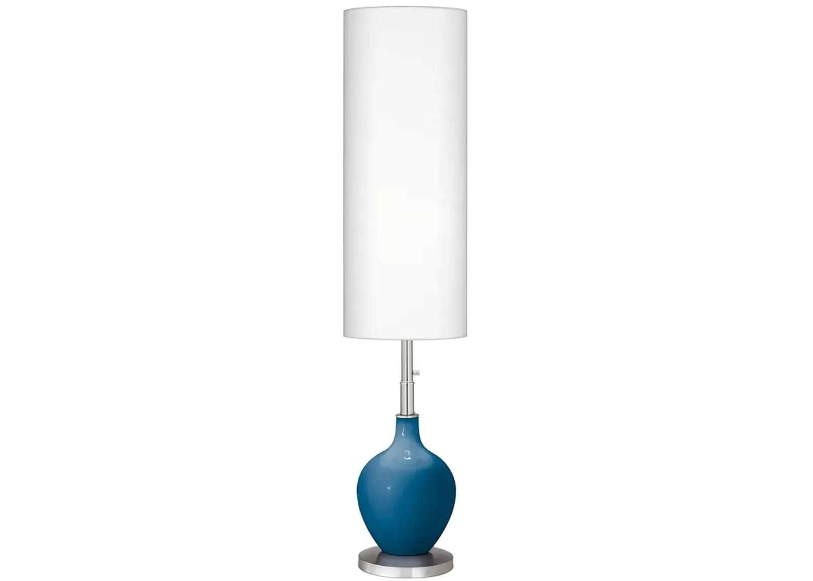 Color Plus Ovo 60" High Modern Mykonos Blue Floor Lamp