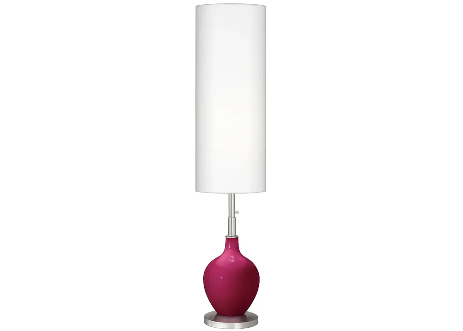 Color Plus Ovo 60" High Modern Glass Vivacious Pink Floor Lamp