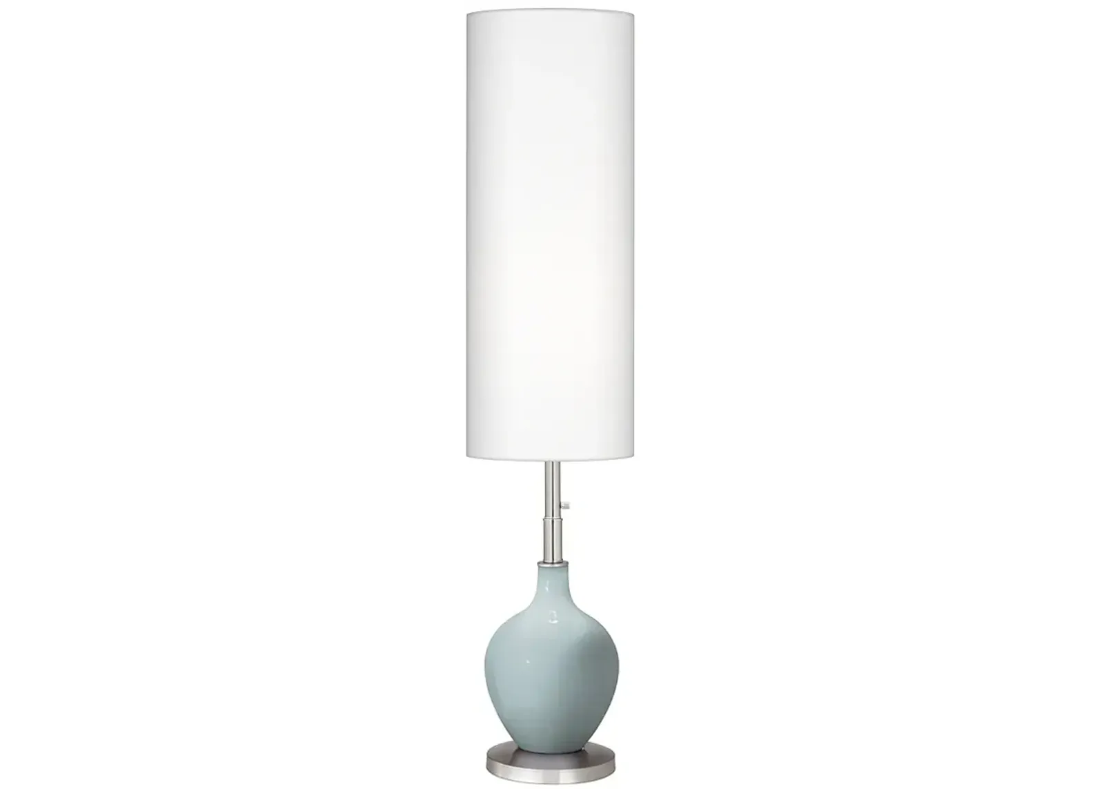 Color Plus Ovo 59" High Modern Rain Blue Floor Lamp