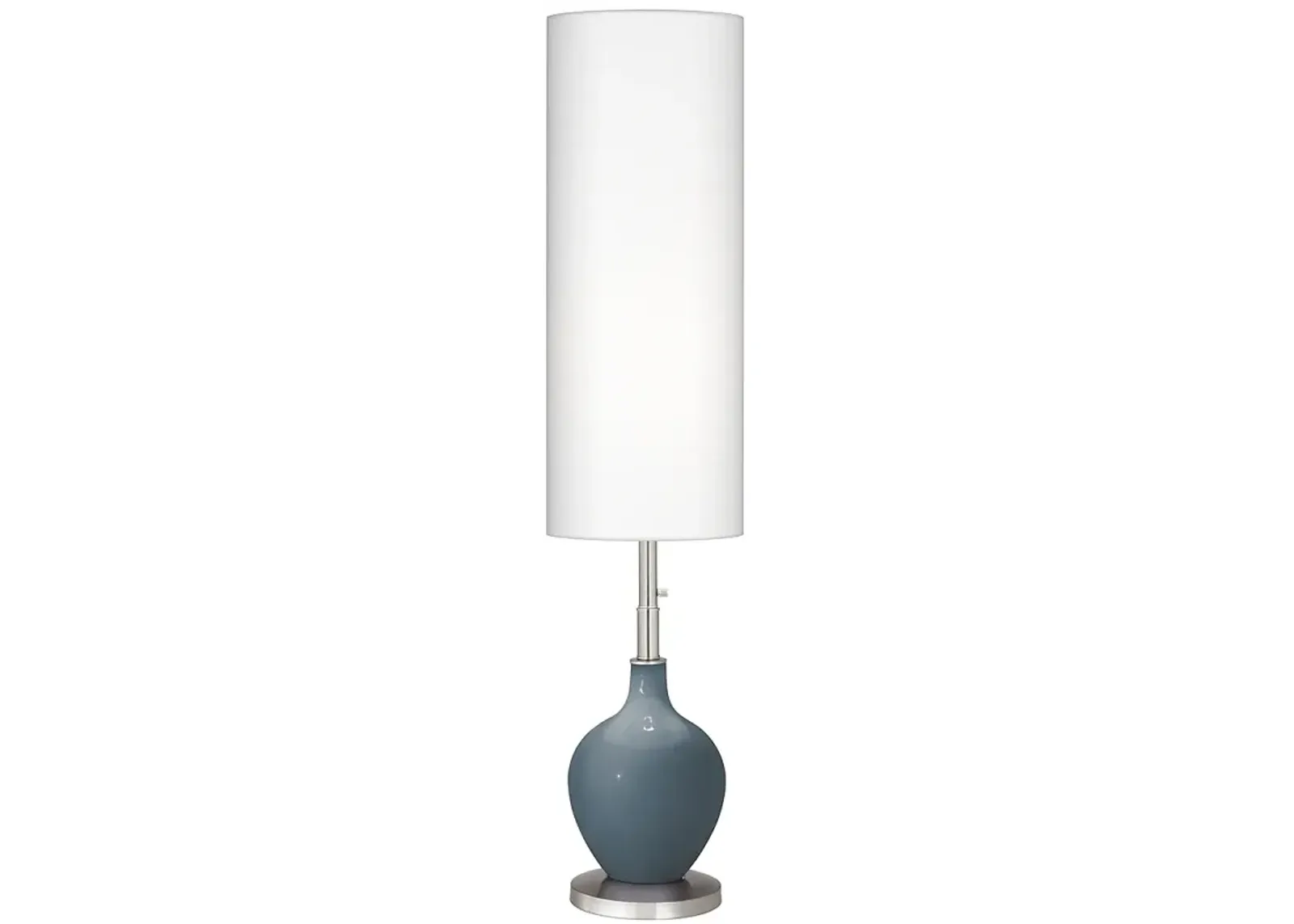 Color Plus Ovo 60" High Smoky Blue Floor Lamp