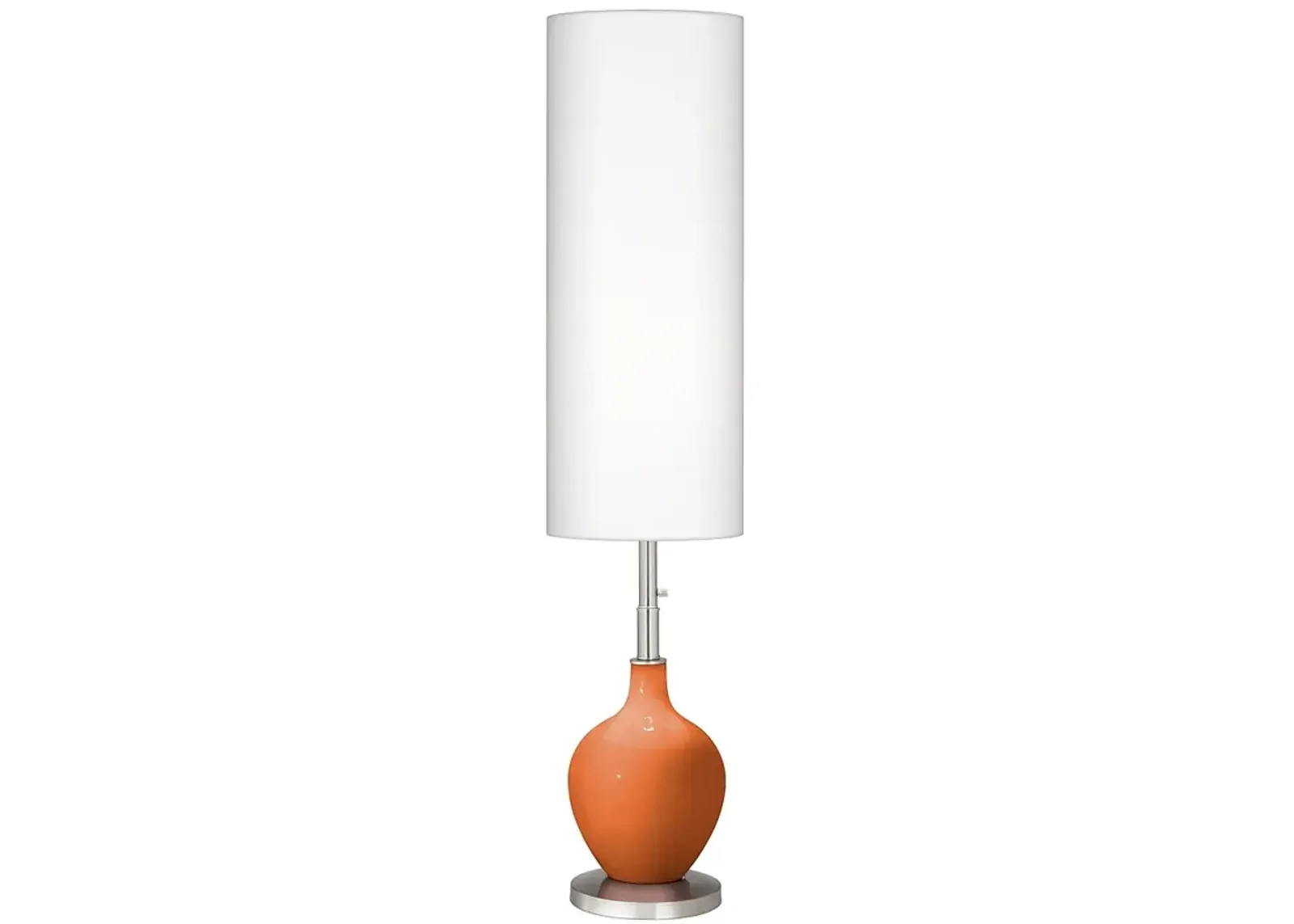 Color Plus Ovo 60" High Modern Celosia Orange Floor Lamp