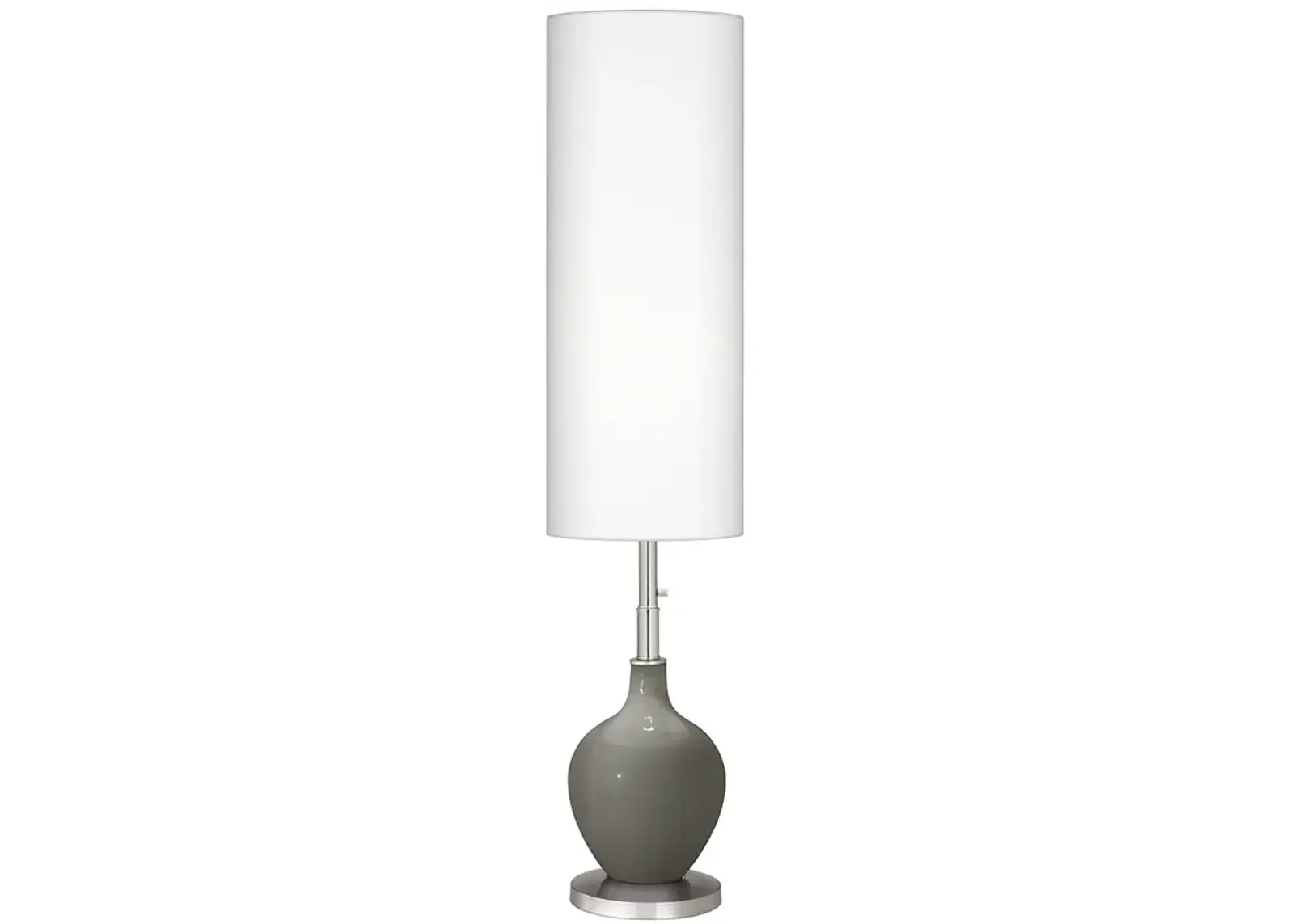 Color Plus Ovo 60" High Modern Gauntlet Gray Floor Lamp