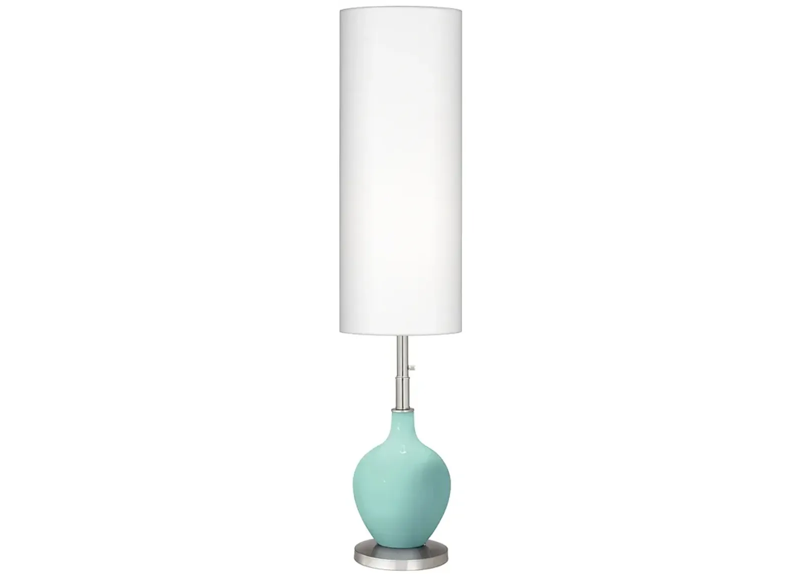 Color Plus 60" High Modern Coastal Cay Blue Floor Lamp