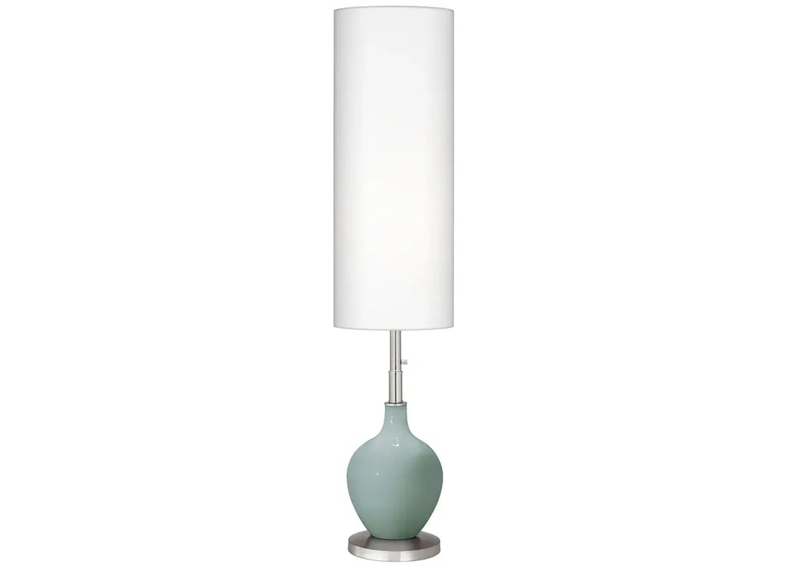 Color Plus Ovo 60" High Modern Glass Aqua-Sphere Blue Floor Lamp