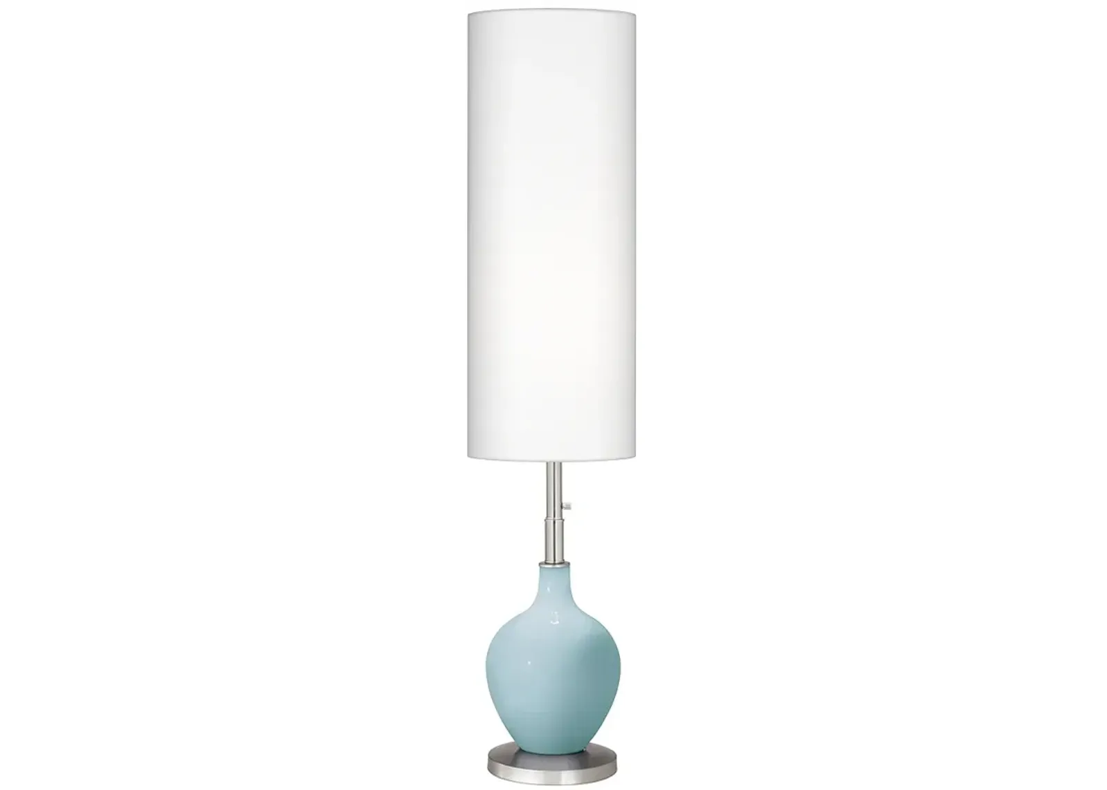 Color Plus Ovo 60" High Modern Vast Sky Blue Floor Lamp