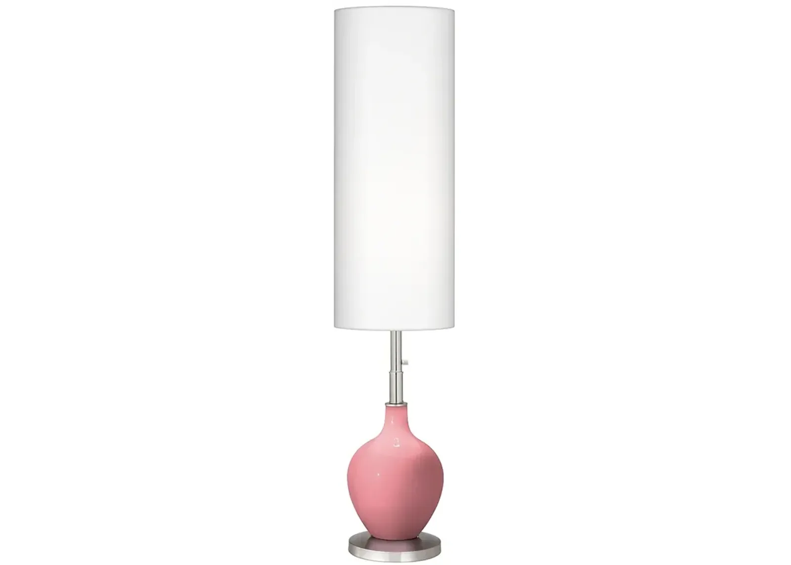 Color Plus Ovo 60" High Modern Glass Haute Pink Floor Lamp