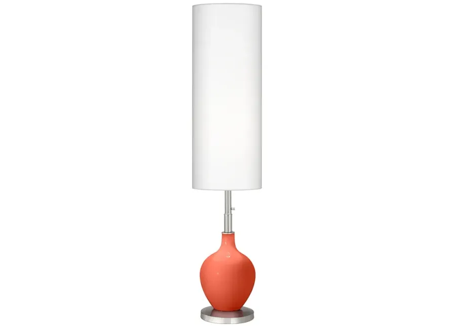 Color Plus Ovo 60" High Modern Daring Orange Floor Lamp