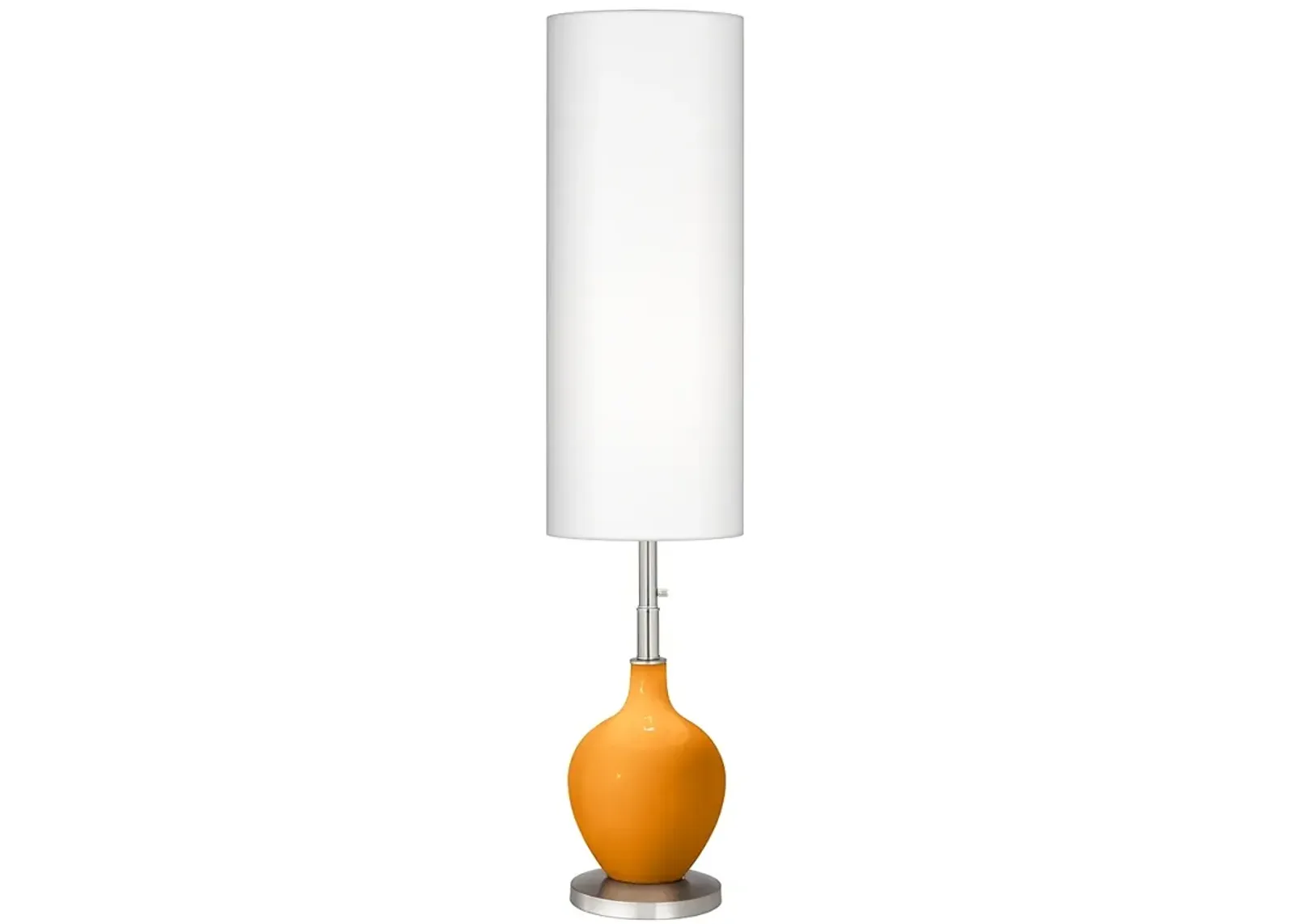 Color Plus Ovo 60" High Carnival Orange Modern Glass Floor Lamp