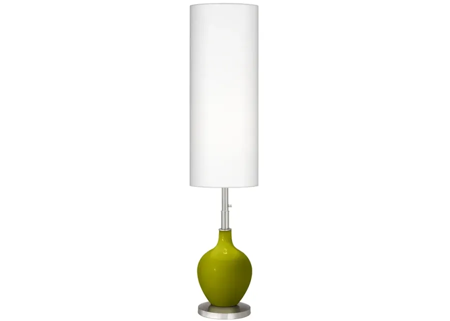 Color Plus Ovo 60" Modern Olive Green Floor Lamp