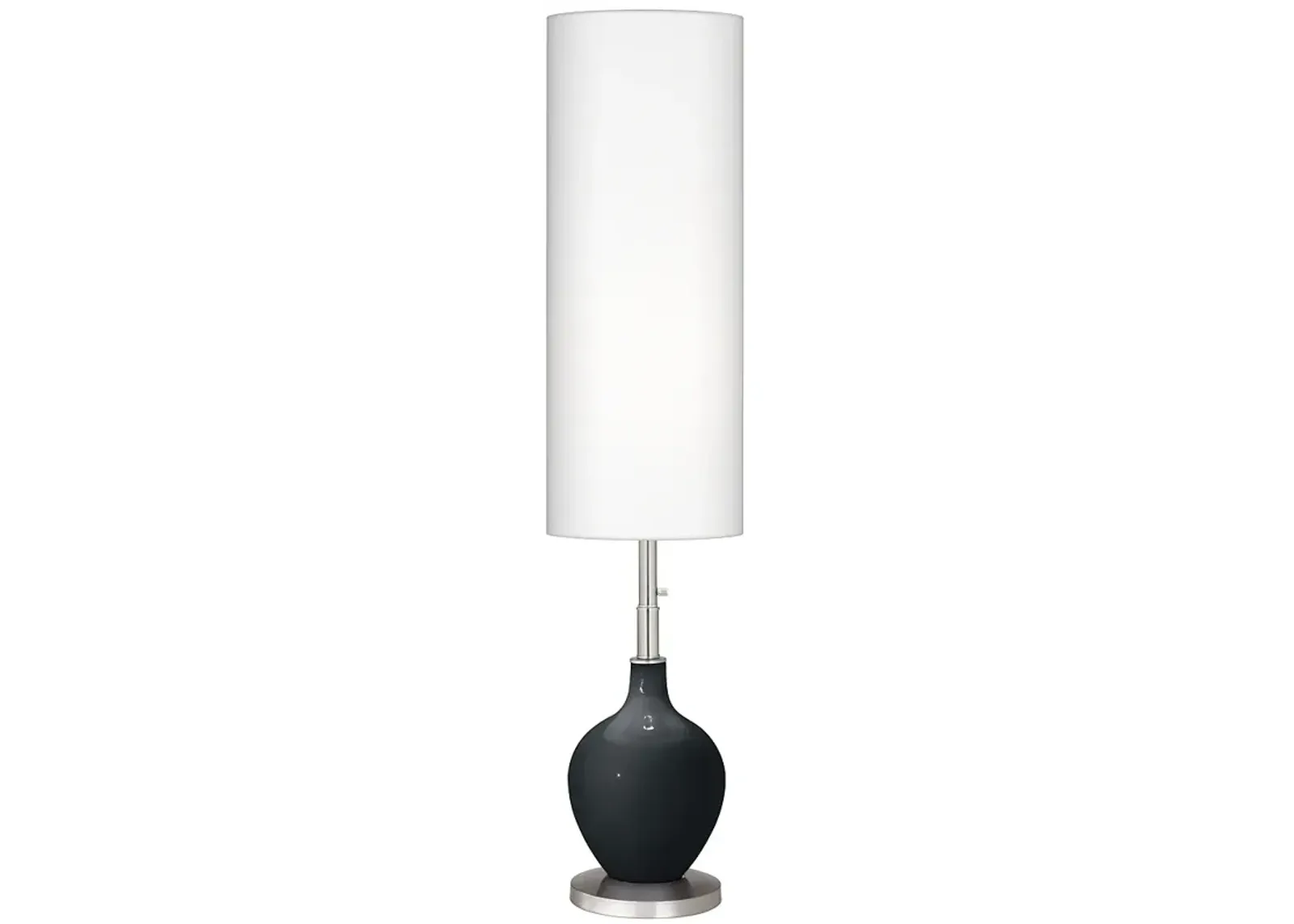 Color Plus Ovo 60" High Modern Black of Night Floor Lamp