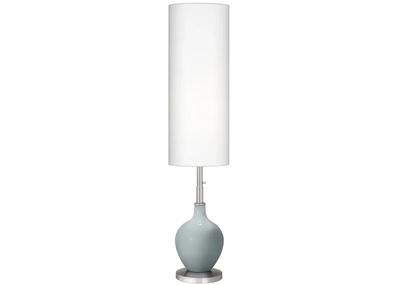 Color Plus Ovo 60" High Uncertain Gray Floor Lamp