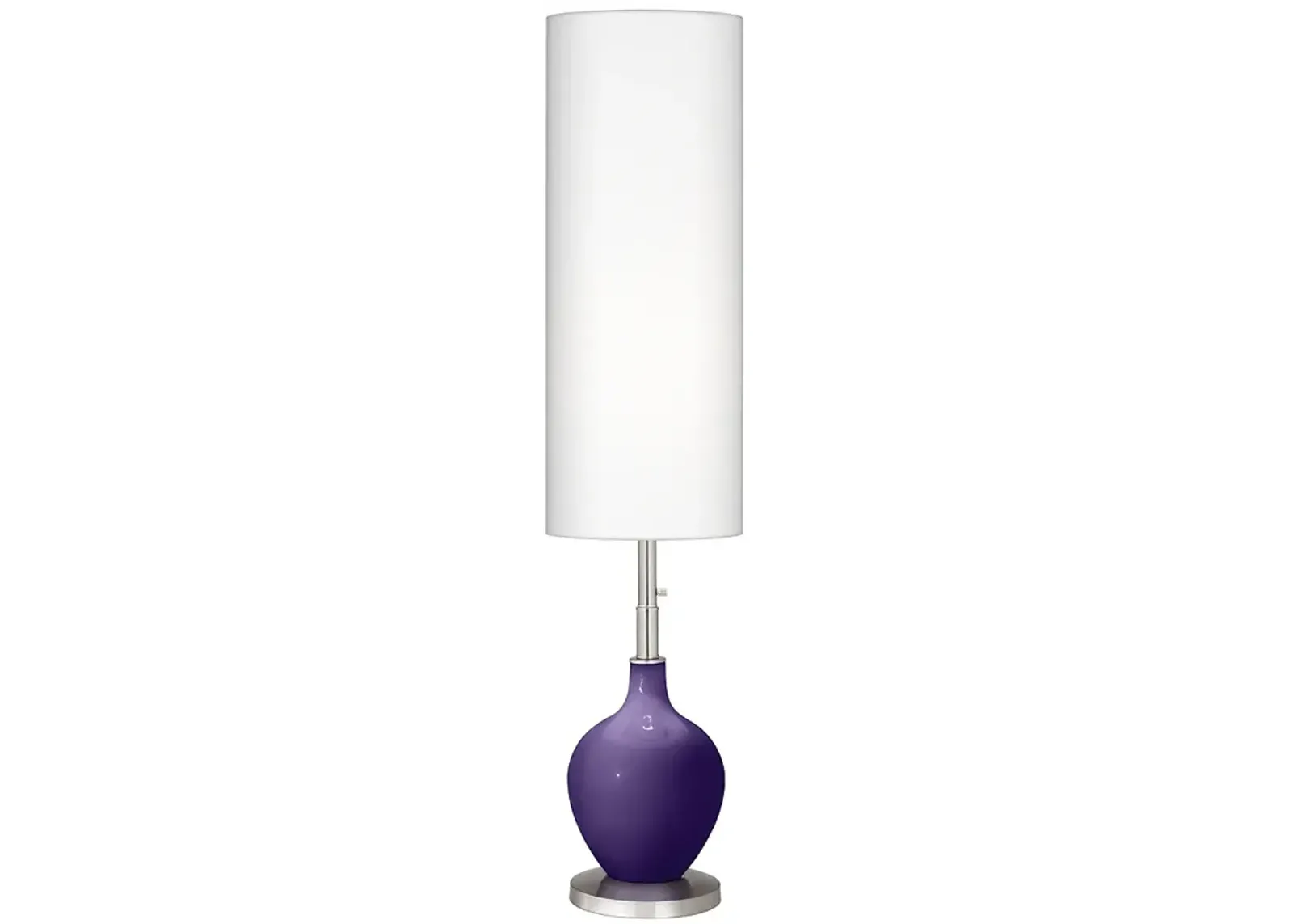 Color Plus Ovo 60" High Modern Glass Izmir Purple Floor Lamp