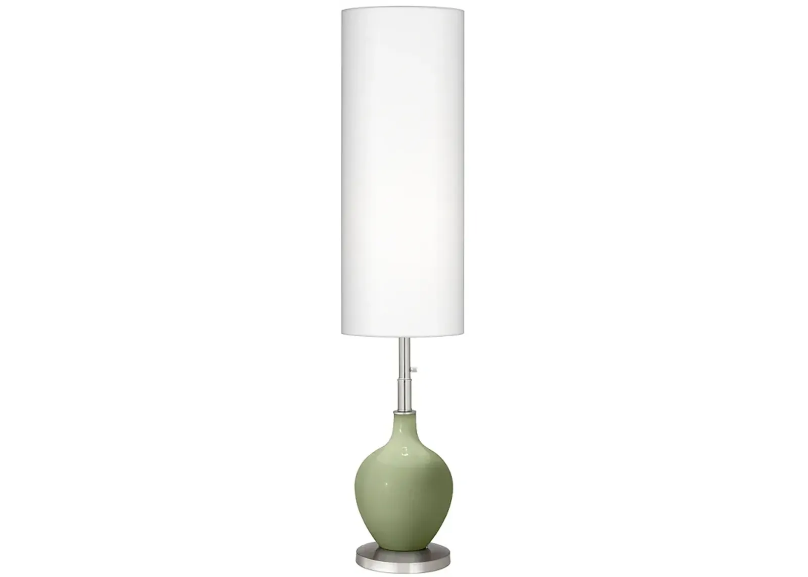 Color Plus Ovo 60" High Modern Majolica Green Floor Lamp