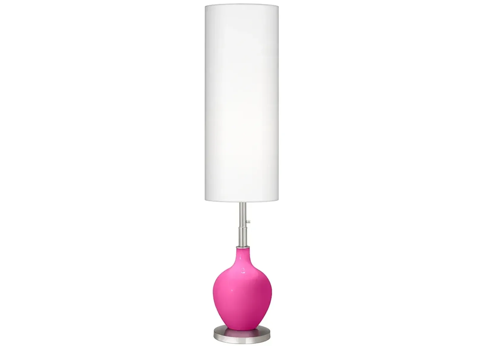 Color Plus Ovo 60" High Modern Fuchsia Pink Floor Lamp