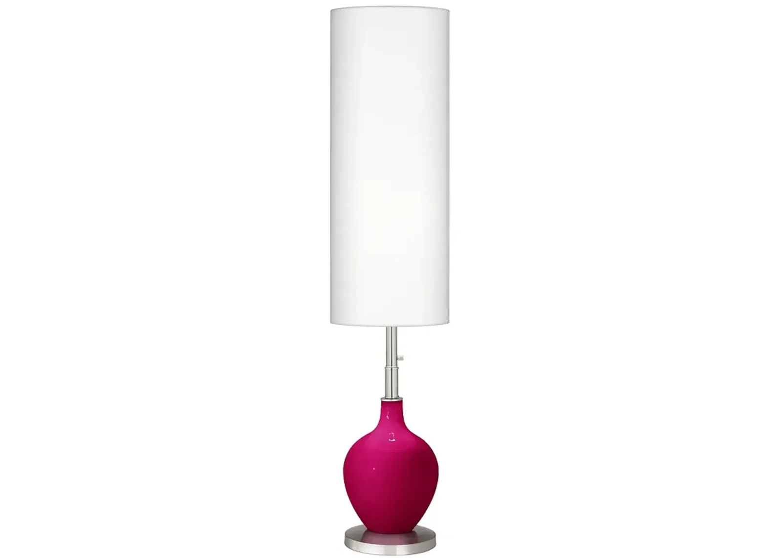 Color Plus Ovo 60" High Modern French Burgundy Red Floor Lamp