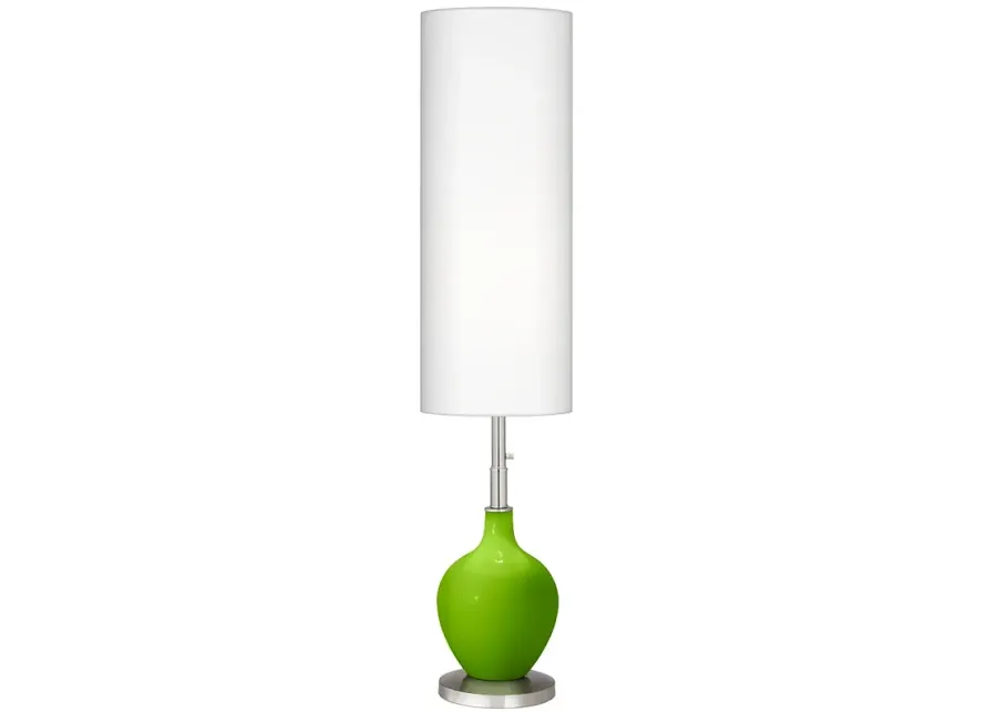 Color Plus Ovo 60" High Modern Glass Neon Green Floor Lamp